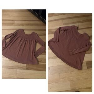 Ciel USA rose bohemian chic sweatshirt with raw hems